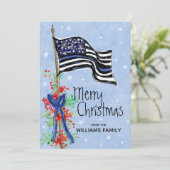 警察の細いブルーラインフラッグホリーレッドベリー名 シーズンカード (スタンド正面)