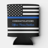 警察の細いブルーライン卒業おめでとう 缶クーラー (裏面)