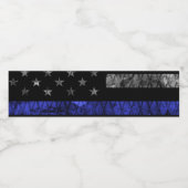 警察の細いブルーライン国旗 ペットボトルラベル (シングルラベル)