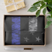 警察の細いブルーライン国旗 薄葉紙 (ギフト)