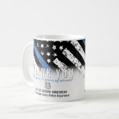 警察の細いブルーライン法執行感謝 コーヒーマグカップ (正面左)