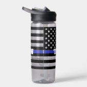 警察の細いブルーライン ウォーターボトル (右面)