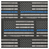 警察の細いブルーライン ファブリック (見本)