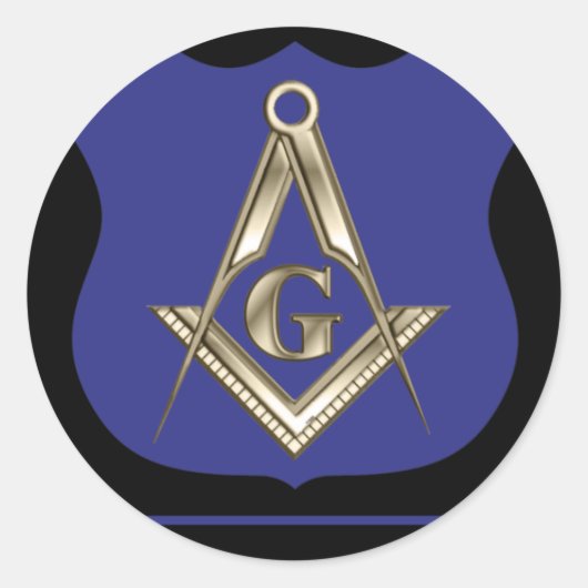 警察の細いブルーライン ラウンドシール (正面)