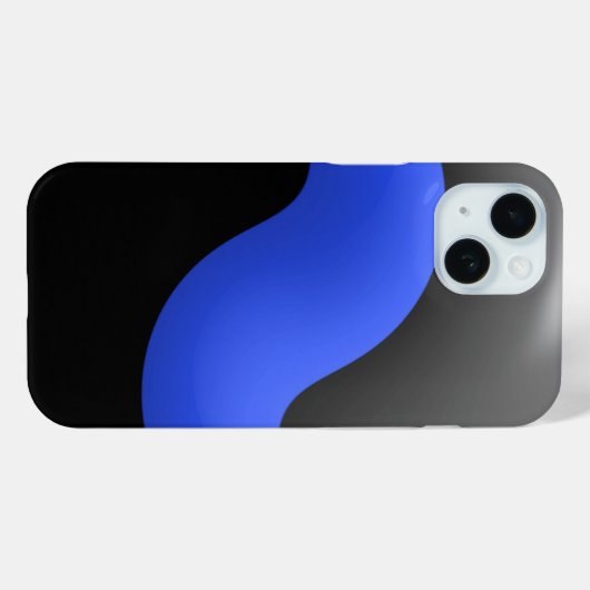 警察の細いブルーライン Case-Mate iPhoneケース (裏面 (横))