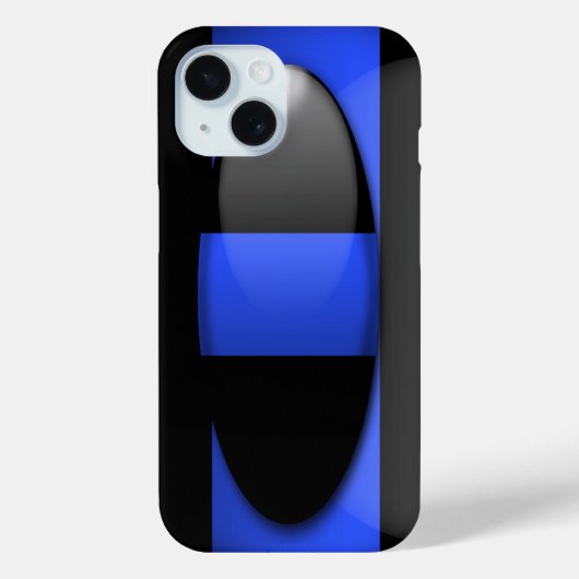 警察の細いブルーライン Case-Mate iPhoneケース (裏面)