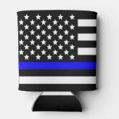 警察の細い青い線のサポート 缶クーラー (裏面)