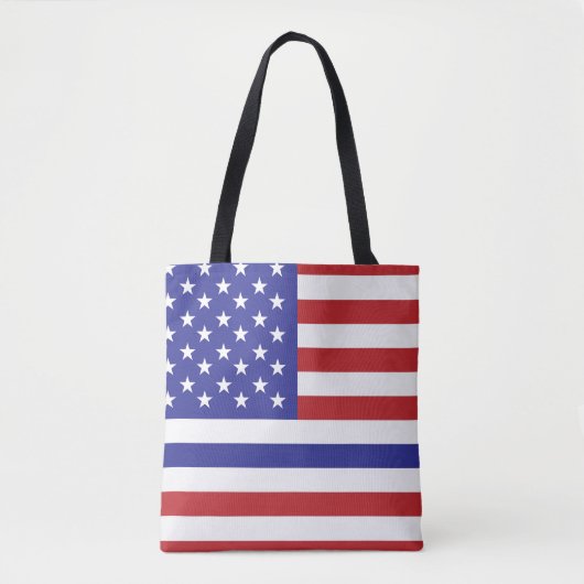 警察の細い青い線統一された州アメリカ国旗s トートバッグ (正面)