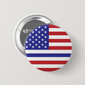 警察の細い青い線統一された州アメリカ国旗s 缶バッジ (正面&裏面)