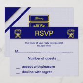 警察の結婚式 出席確認カード 招待状 (正面/裏面)