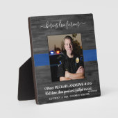 警察の英雄は永遠に生きる 殉職警官 フォトプラーク (正面)