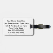 警察の荷物のラベルの赤(あなたの接触情報を加えて下さい) ラゲッジタグ (裏面横)