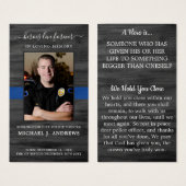 警察の葬儀祈りの言葉カードヘロスライブ (正面&裏面)