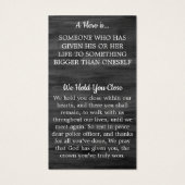 警察の葬儀祈りの言葉カードヘロスライブ (裏面)