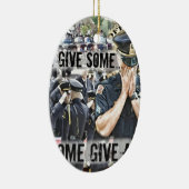 警察の葬儀 セラミックオーナメント (右)