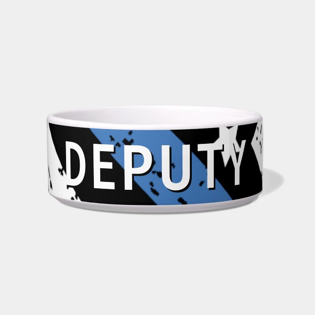 警察の薄い青い線のアメリカ国旗の将校 ボウル (正面)