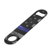 警察の薄い青い線の旗 スピード栓抜き (正面アングル)