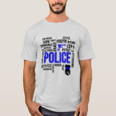 警察の記述語Tシャツ Tシャツ (正面)