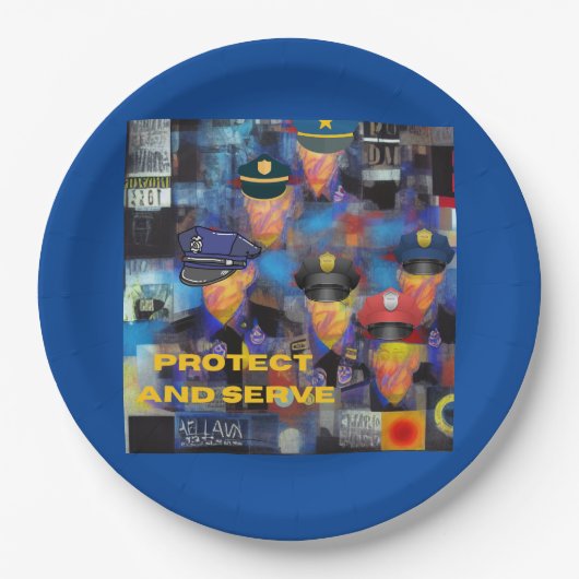 警察の評価 ペーパープレート (正面)