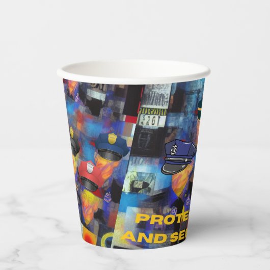 警察の評価 紙コップ (正面)