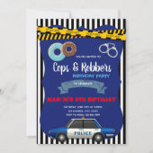 警察の誕生日のパーティーの招待 招待状 (正面)