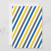 警察の誕生日の招待状、黒板の背景 招待状 (裏面)