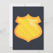 警察の誕生日の招待Boy officer bdayパーティー 招待状 (裏面)