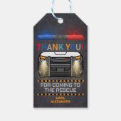 警察の誕生日パーティーのお願い ギフトタグ (正面)