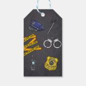 警察の誕生日パーティーのお願い ギフトタグ (裏面)