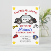 警察の誕生日パーティーの招待状 招待状 (スタンド正面)