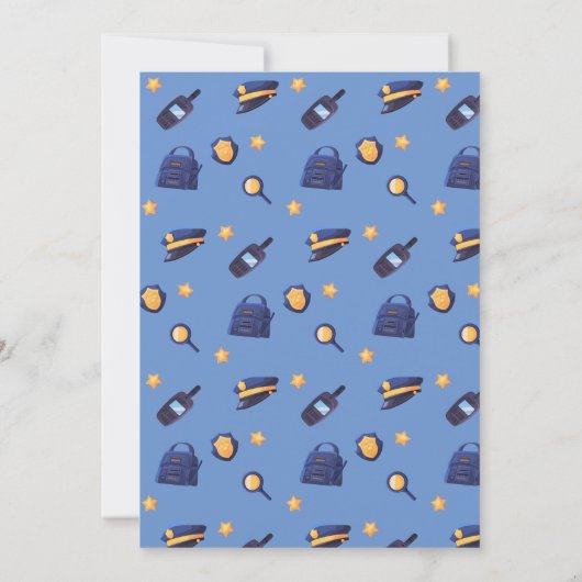 警察の誕生日パーティーへの招待2 招待状 (裏面)