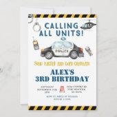 警察の誕生日パーティー招待状 招待状 (正面)