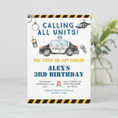 警察の誕生日パーティー招待状 招待状 (スタンド正面)