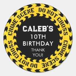 警察の誕生日パーティー犯罪シーン交差しない ラウンドシール