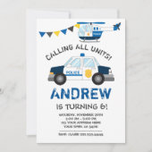 警察の誕生日招待状 招待状 (正面)