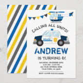 警察の誕生日招待状 招待状 (正面/裏面)