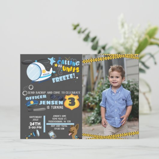 警察の誕生日招待状 招待状 (スタンド正面)