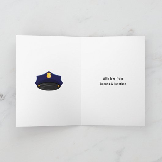 警察の誕生日挨拶 カード (内部)