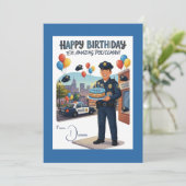 警察の誕生日 カード (スタンド正面)