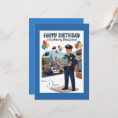 警察の誕生日 カード (正面/裏面インサイチュ)