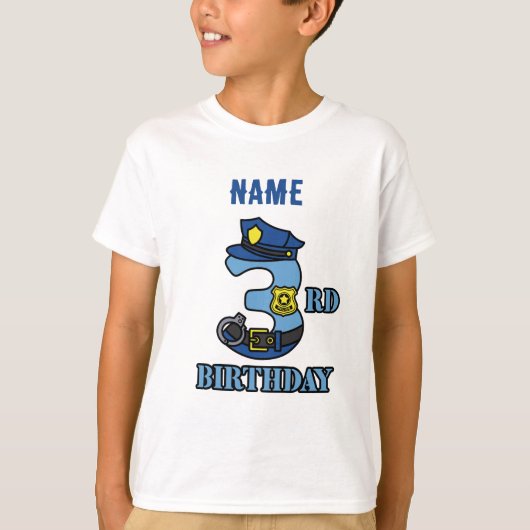 警察の誕生日Tシャツ Tシャツ (正面)