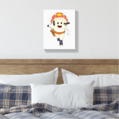 警察の警察官としてのキノコ キャンバスプリント (インサイチュ (寝室))