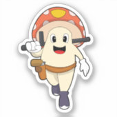 警察の警察官としてのキノコ シール (正面)