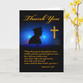 警察の警察官に感謝する宗教テーマ カード (黄色い花)