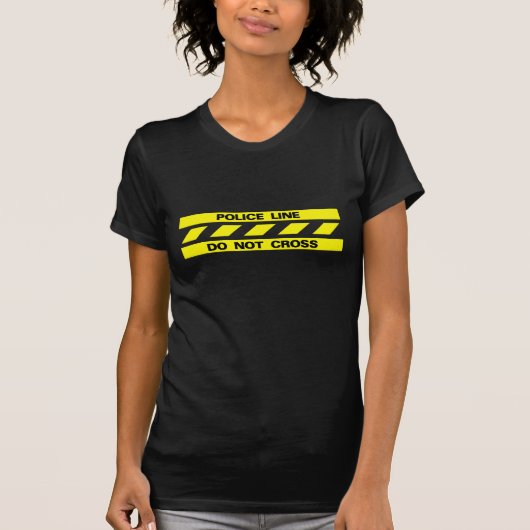 警察の警戒線ワイシャツ-あなたのスタイル及び色を選んで下さい Tシャツ (正面)