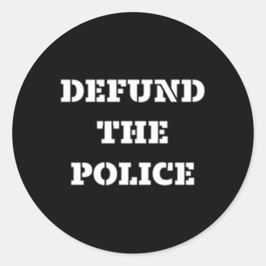 警察の資金を取り除く ラウンドシール (正面)