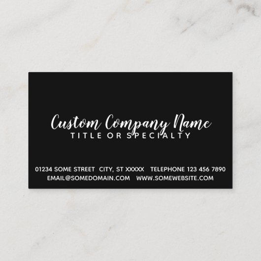 警察の資金を取り除く 名刺 (裏面)