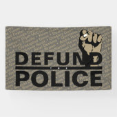 警察の資金を取り除く 横断幕 (横)