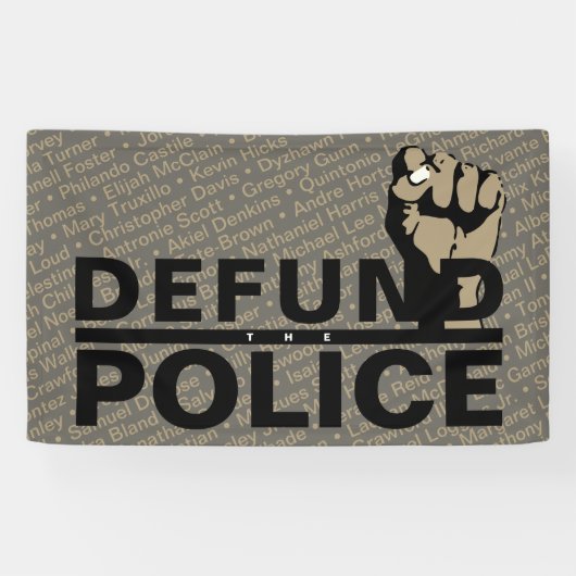 警察の資金を取り除く 横断幕 (横)