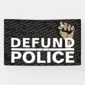 警察の資金を取り除く 横断幕 (横)